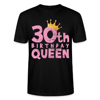 30. Geburtstag - Stanley/Stella Unisex Bio-T-Shirt CRAFTER - Schwarz - Vorne - Alina (178cm) & Michal (187cm)