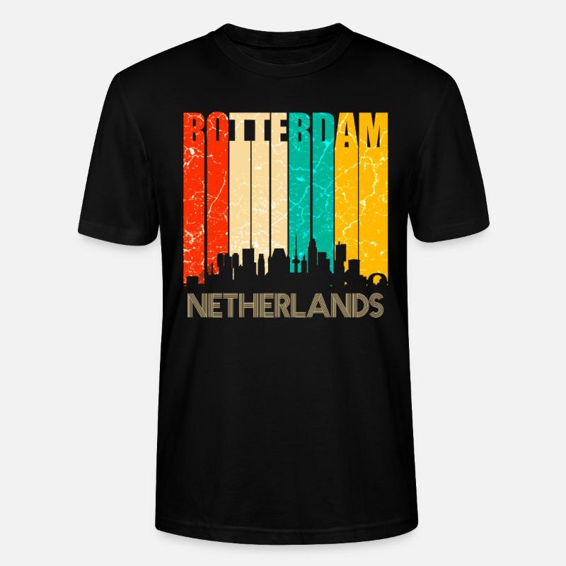 Rotterdam - Stanley/Stella Unisex Bio-T-Shirt CRAFTER - Schwarz