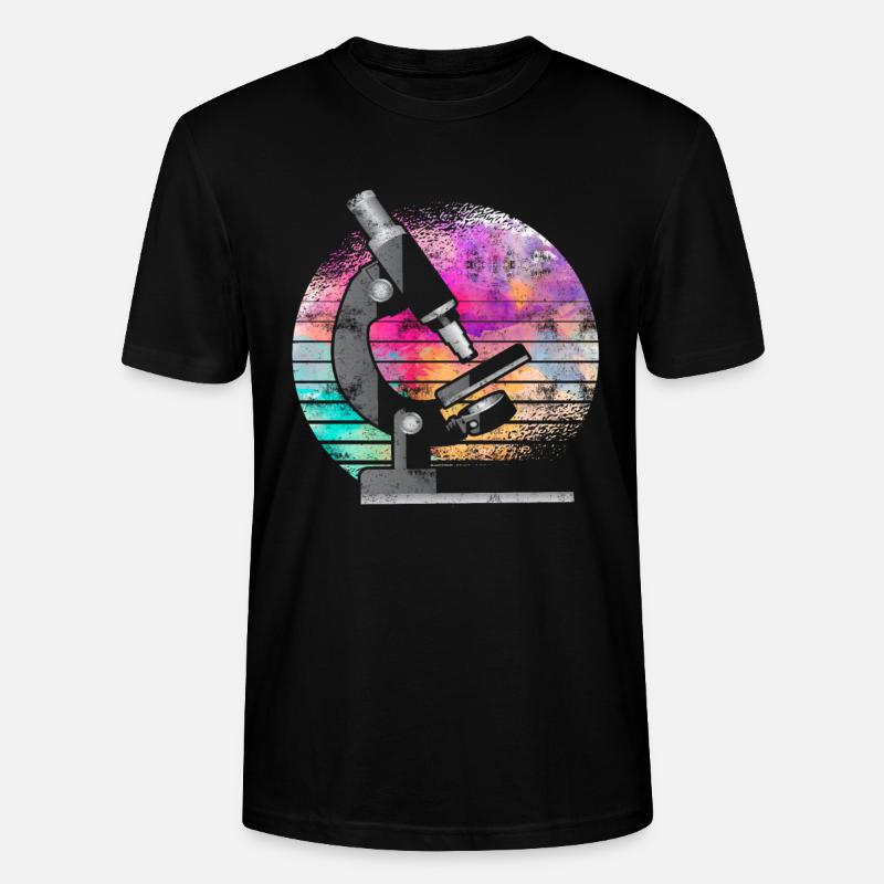 Microscope biologie science médecine recherche - T-shirt bio CRAFTER Stanley Stella Unisexe - noir