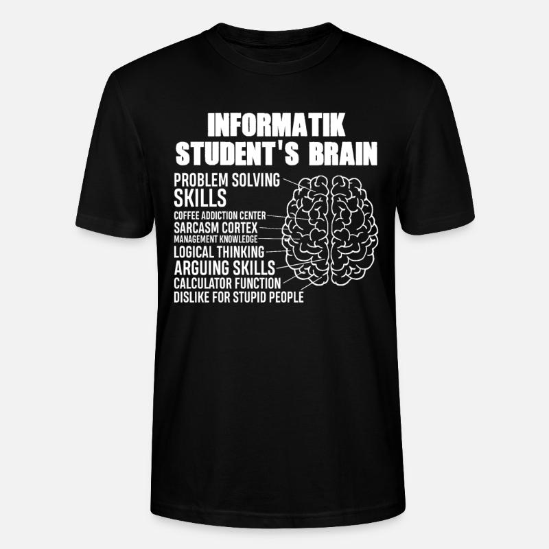 Informatik Students Brain - Stanley/Stella Unisex Bio-T-Shirt CRAFTER - Schwarz