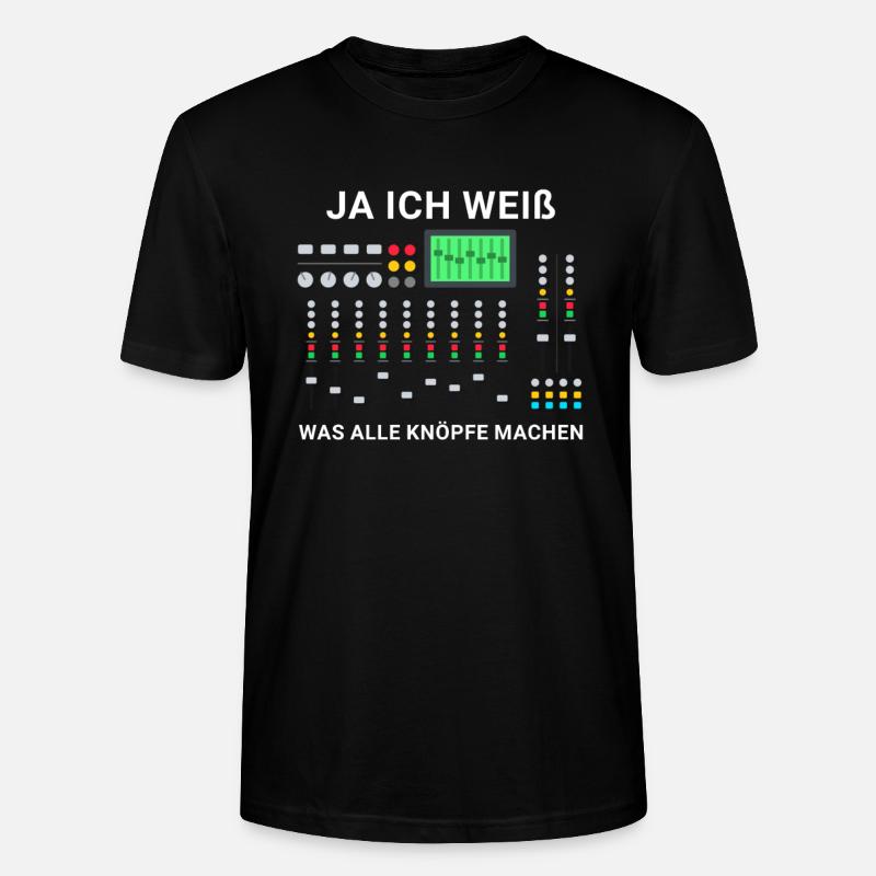 Tontechniker Engineer Mischpult Tontechnik - Stanley/Stella Unisex Bio-T-Shirt CRAFTER - Schwarz