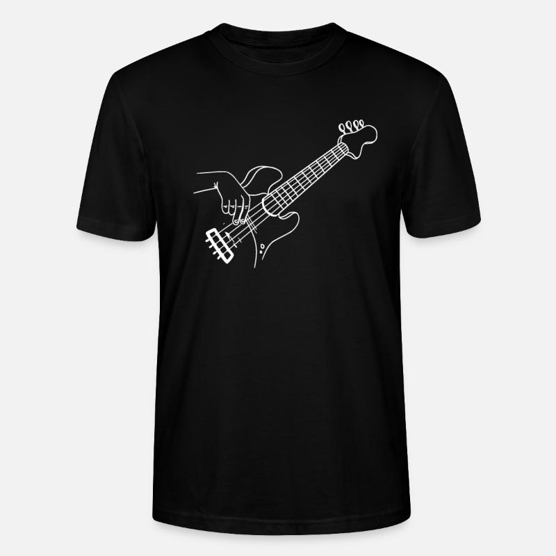 Gitara akustyczna - Ekologiczna koszulka typu unisex Stanley/Stella CRAFTER - czarny