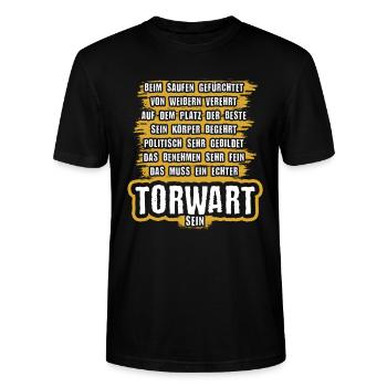 Torwart - Stanley/Stella Unisex Bio-T-Shirt CRAFTER - Schwarz - Vorne - Alina (178cm) & Michal (187cm)