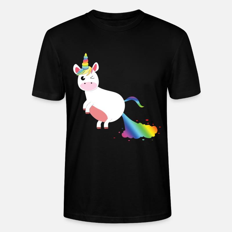 Einhorn Bunter Pups - Stanley/Stella Unisex Bio-T-Shirt CRAFTER - Schwarz
