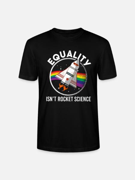Love is Pride Herz Equality Dame Herr Frau Merch - Ekologisk T-shirt CRAFTER unisex från Stanley/Stella - svart