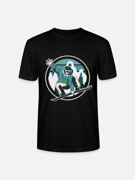 Snowboard Snowboarder Snowboarding - Stanley/Stella CRAFTER Unisex Organic T-Shirt - black