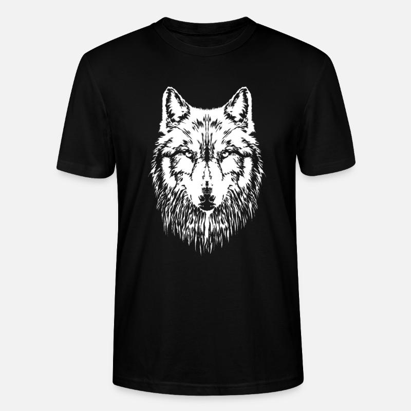Tête de loup - T-shirt bio CRAFTER Stanley Stella Unisexe - noir