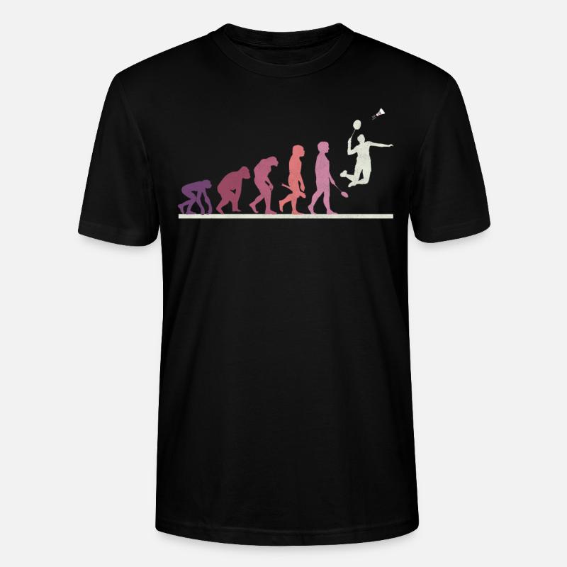 Evolution du badminton - T-shirt bio CRAFTER Stanley Stella Unisexe - noir