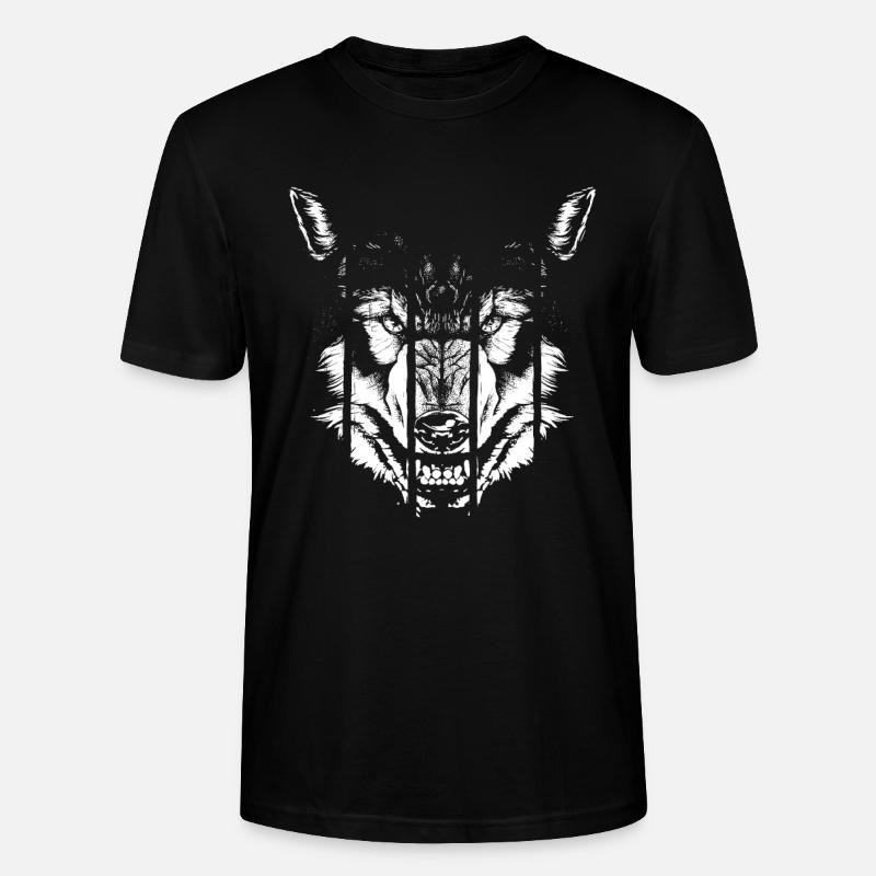 Loup - T-shirt bio CRAFTER Stanley Stella Unisexe - noir