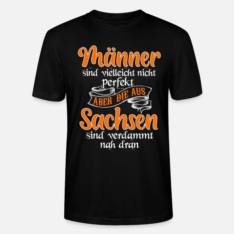 Sachsen Dresden Ostalgie Geschenk - Stanley/Stella Unisex Bio-T-Shirt CRAFTER - Schwarz