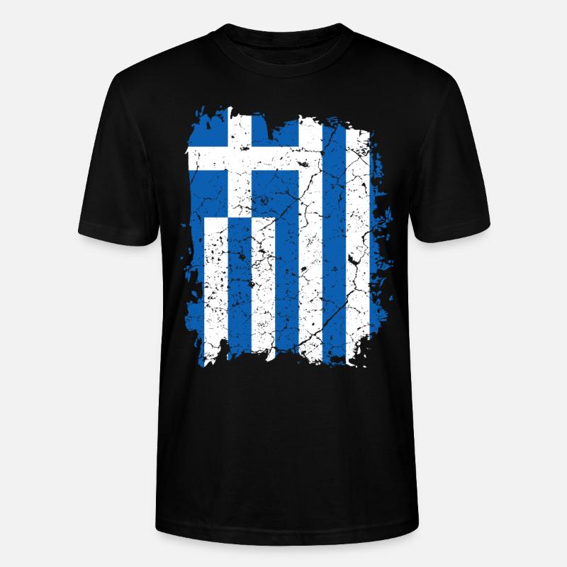 Drapeau de la Grèce - T-shirt bio CRAFTER Stanley Stella Unisexe - noir