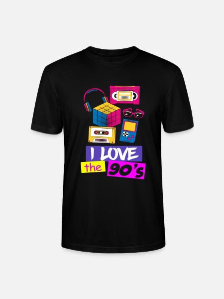 80s 90s 80s 90s - Stanley/Stella CRAFTER Unisex Organic T-Shirt - black