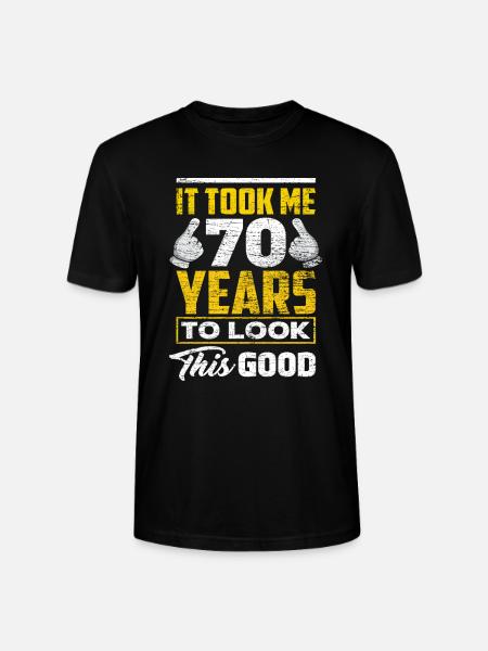 Birthday 70 years - Stanley/Stella CRAFTER Unisex Organic T-Shirt - black