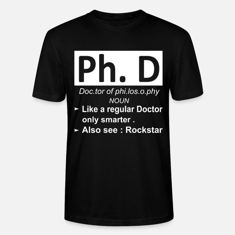 PhD Philosophie - Stanley/Stella Unisex Bio-T-Shirt CRAFTER - Schwarz