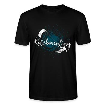 Kiteboard - Stanley/Stella Unisex Bio-T-Shirt CRAFTER - Schwarz - Vorne - Alina (178cm) & Michal (187cm)