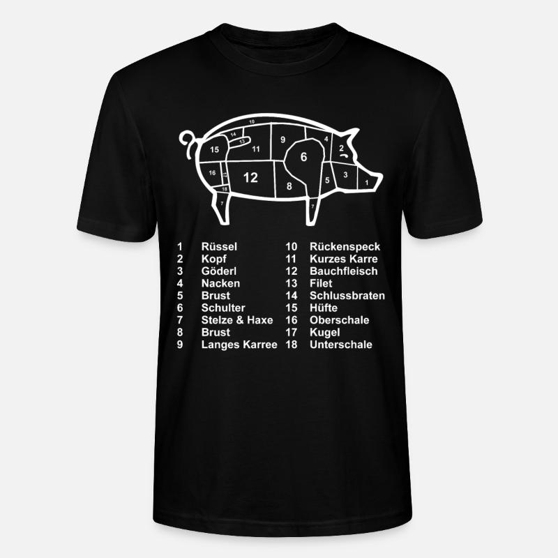 Schwein Fleisch Metzger Fleischer - Stanley/Stella Unisex Bio-T-Shirt CRAFTER - Schwarz