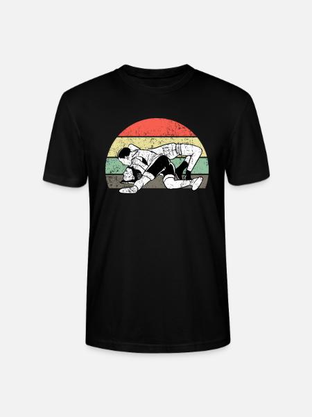 Ringer Retro - Stanley/Stella CRAFTER Unisex Organic T-Shirt - black