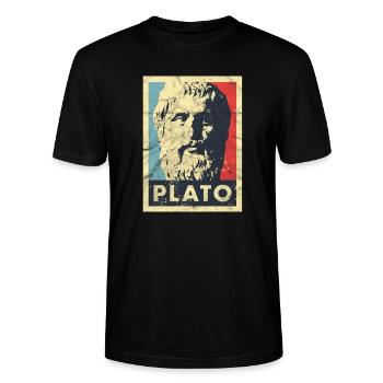 Platon Vintage griechische Philosophie Aristoteles - Stanley/Stella Unisex Bio-T-Shirt CRAFTER - Schwarz - Vorne - Alina (178cm) & Michal (187cm)