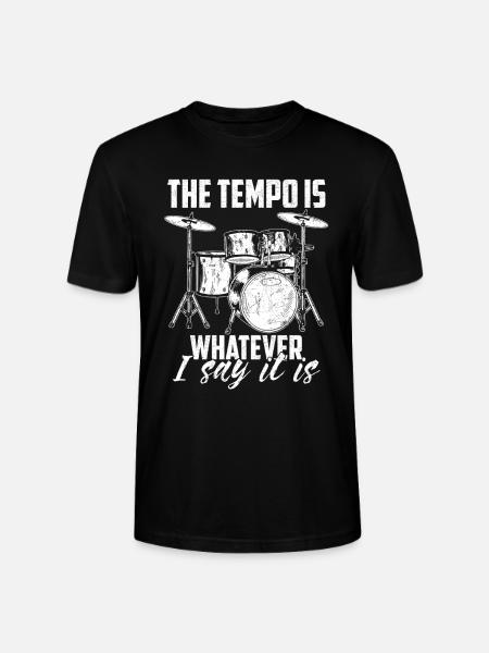 Drums drummer - Stanley/Stella CRAFTER Unisex Organic T-Shirt - black