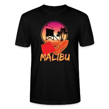 Sauveteur Malibu - T-shirt bio CRAFTER Stanley Stella Unisexe - noir - Devant - Alina (178cm) & Michal (187cm)