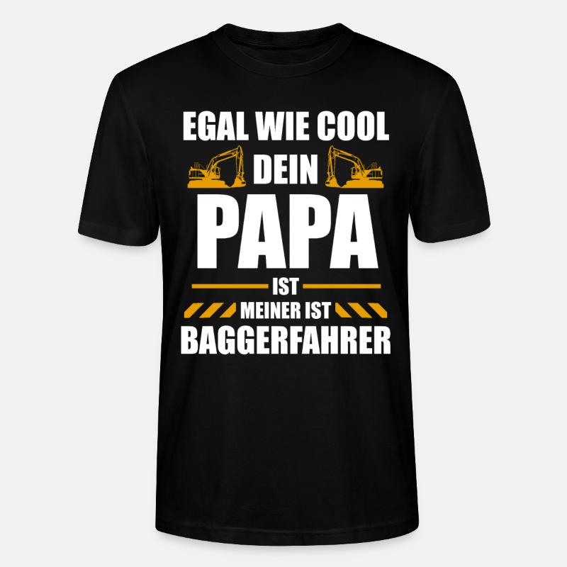 Bagger Baggerfahrer Baustelle Geschenk - Stanley/Stella Unisex Bio-T-Shirt CRAFTER - Schwarz