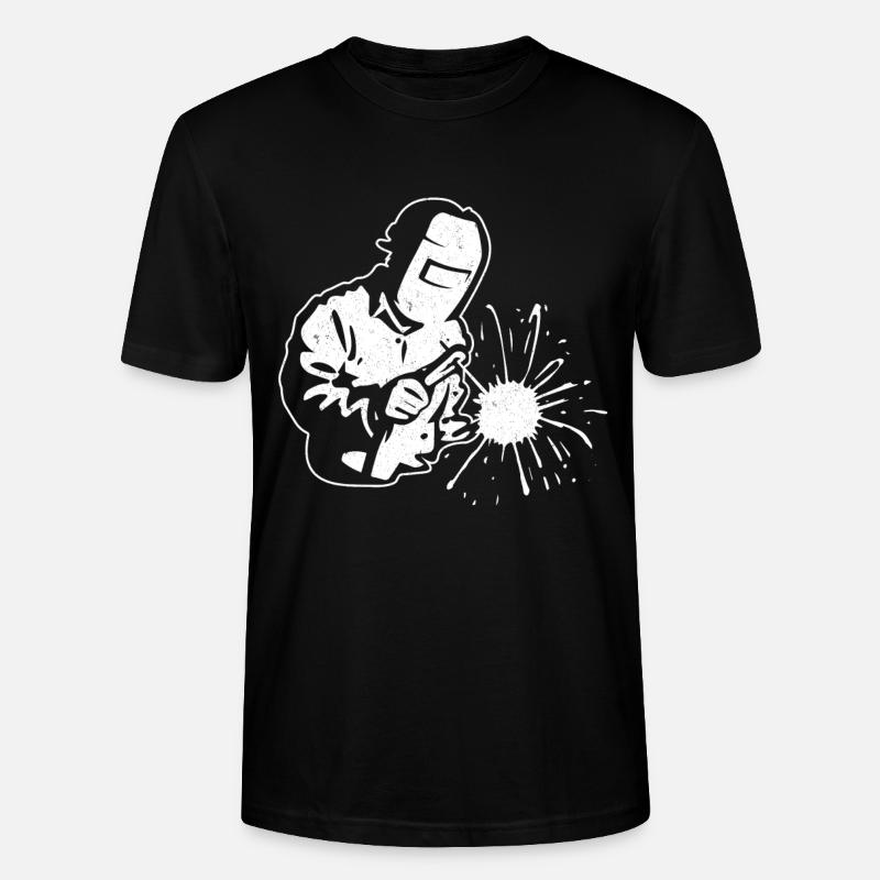 Schweißer Silhouette - Stanley/Stella Unisex Bio-T-Shirt CRAFTER - Schwarz