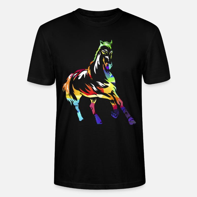 Cheval Holstein - T-shirt bio CRAFTER Stanley Stella Unisexe - noir