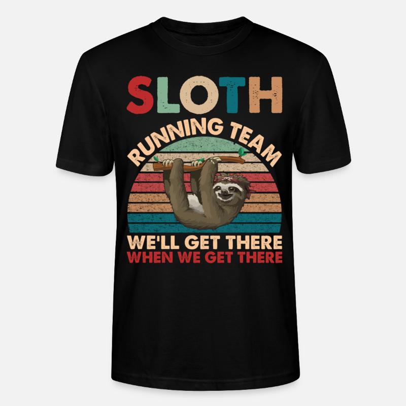 Sloth running Team - T-shirt bio CRAFTER Stanley Stella Unisexe - noir