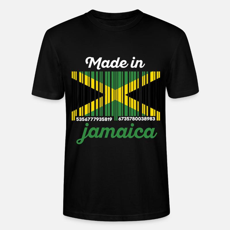 Drapeau Jamaïque code à barres - T-shirt bio CRAFTER Stanley Stella Unisexe - noir
