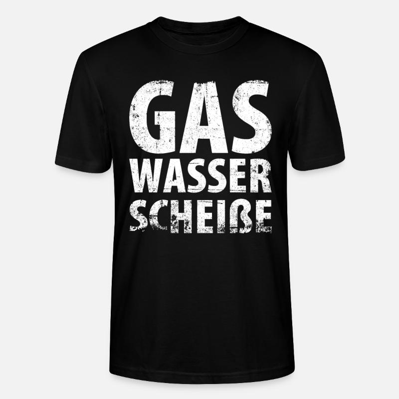 Klempner Gas Wasser Scheiße - Stanley/Stella Unisex Bio-T-Shirt CRAFTER - Schwarz