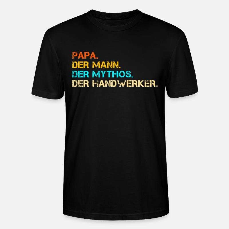 Handwerker Papa - Stanley/Stella Unisex Bio-T-Shirt CRAFTER - Schwarz