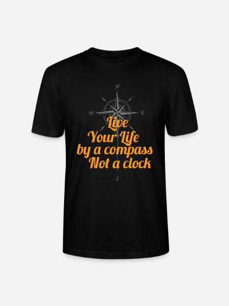 Travel Bug Compass Traveler Backpacking - Stanley/Stella Unisex Bio-T-Shirt CRAFTER - Schwarz