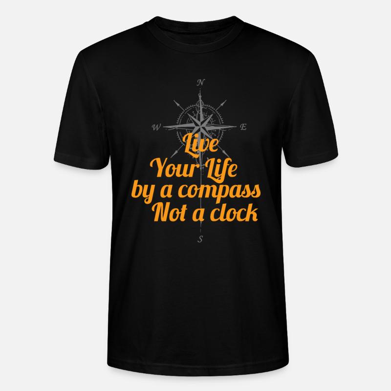 Travel Bug Compass Traveler Backpacking - Stanley/Stella Unisex Bio-T-Shirt CRAFTER - Schwarz