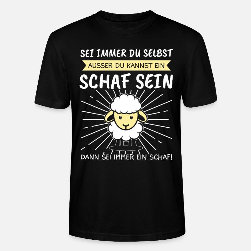 Schaf Schafe Hirte Geschenk - Stanley/Stella Unisex Bio-T-Shirt CRAFTER - Schwarz