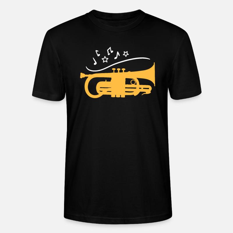 wind instrument - Stanley/Stella CRAFTER Unisex Organic T-Shirt - black