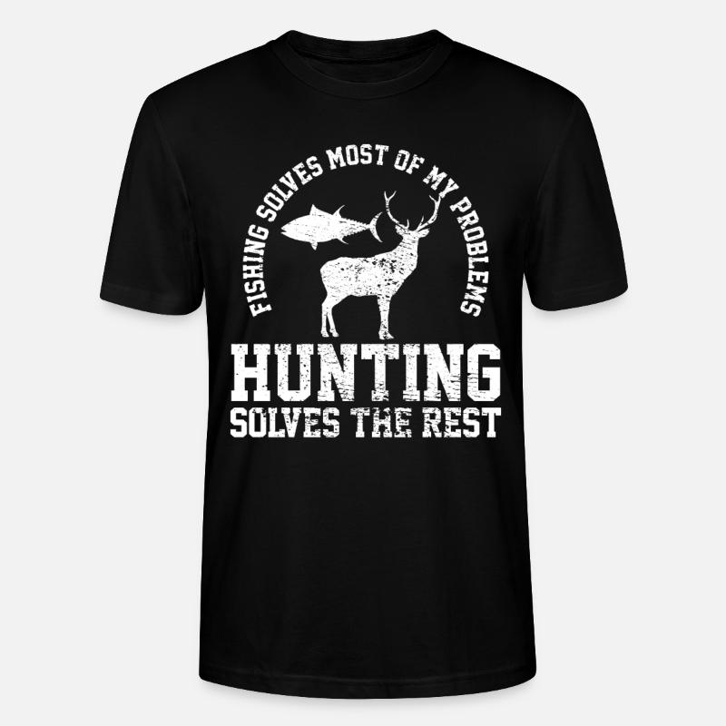 Chasse à la pêche - T-shirt bio CRAFTER Stanley Stella Unisexe - noir