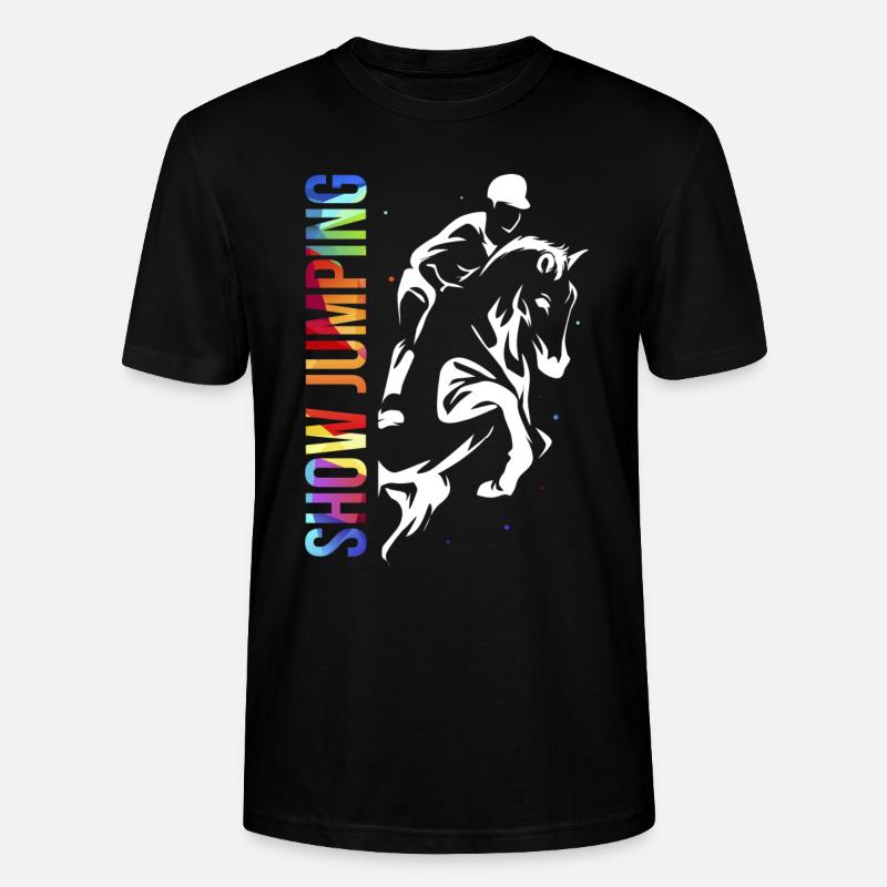 Saut d'obstacles saut d'obstacles équitation - T-shirt bio CRAFTER Stanley Stella Unisexe - noir