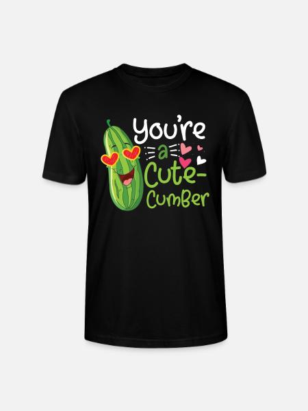 Un mignon valentine cumber disant concombre - T-shirt bio CRAFTER Stanley Stella Unisexe - noir