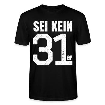 Bruder Rap Ehre 31er Verräter Paragraph Geschenk - Stanley/Stella Unisex Bio-T-Shirt CRAFTER - Schwarz - Vorne - Alina (178cm) & Michal (187cm)