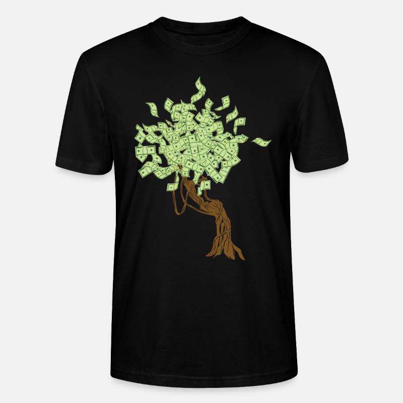 arbre d'argent - T-shirt bio CRAFTER Stanley Stella Unisexe - noir