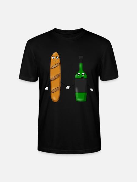 Vin de baguette - T-shirt bio CRAFTER Stanley Stella Unisexe - noir