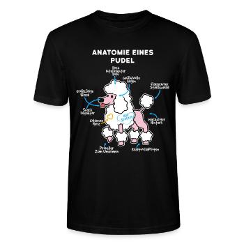 Anatomie Eines Pudel - Stanley/Stella Unisex Bio-T-Shirt CRAFTER - Schwarz - Vorne - Alina (178cm) & Michal (187cm)