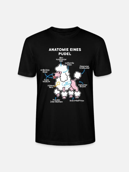 Anatomie Eines Pudel - Stanley/Stella Unisex Bio-T-Shirt CRAFTER - Schwarz
