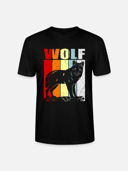 wolf - Stanley/Stella CRAFTER Unisex Organic T-Shirt - black