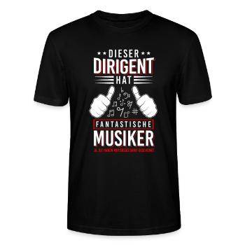 Dirigent Hat Fantastische Musiker Chorleiter Chor - Stanley/Stella Unisex Bio-T-Shirt CRAFTER - Schwarz - Vorne - Alina (178cm) & Michal (187cm)