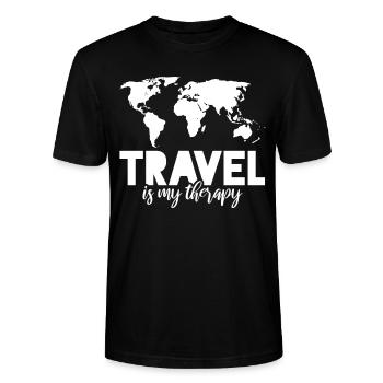 Reisen - Stanley/Stella Unisex Bio-T-Shirt CRAFTER - Schwarz - Vorne - Alina (178cm) & Michal (187cm)
