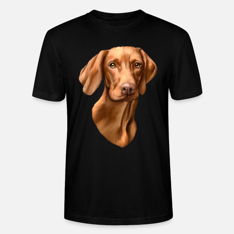 Vizsla Hund - Stanley/Stella Unisex Bio-T-Shirt CRAFTER - Schwarz