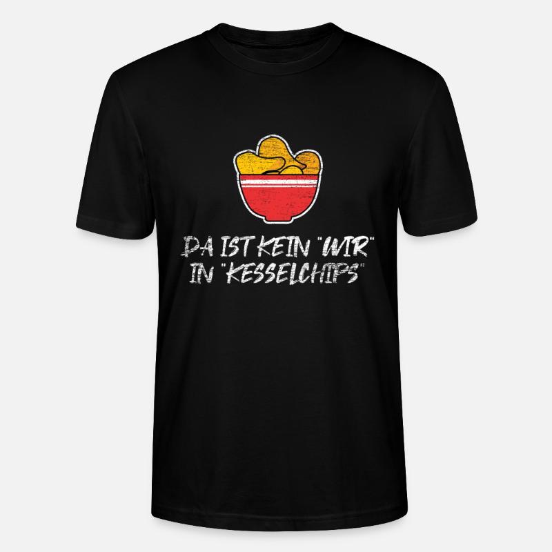 Kesselchips Chips Snack Knabbern - Stanley/Stella Unisex Bio-T-Shirt CRAFTER - Schwarz
