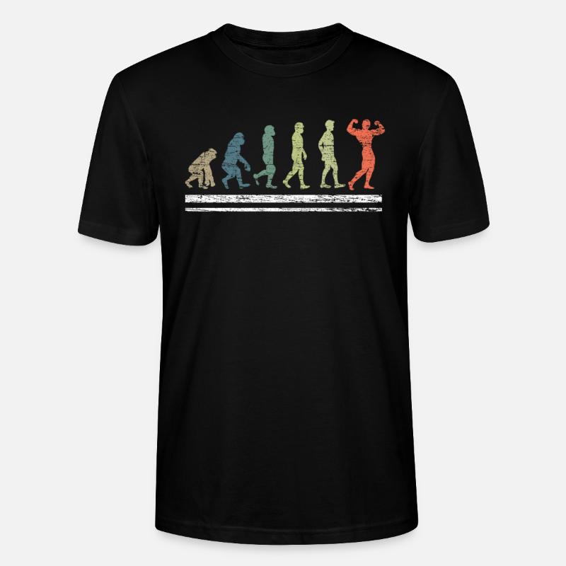 Bodybuilding Evolution - Stanley/Stella Unisex Bio-T-Shirt CRAFTER - Schwarz