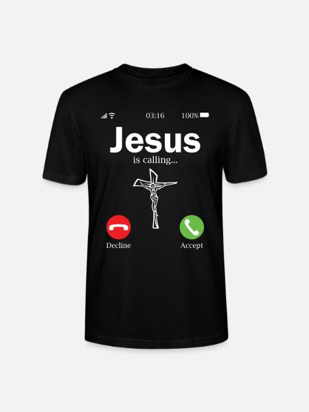 Jesus Jesus Kristus kristne - Stanley Stella CRAFTER unisex økologisk-T-shirt - sort